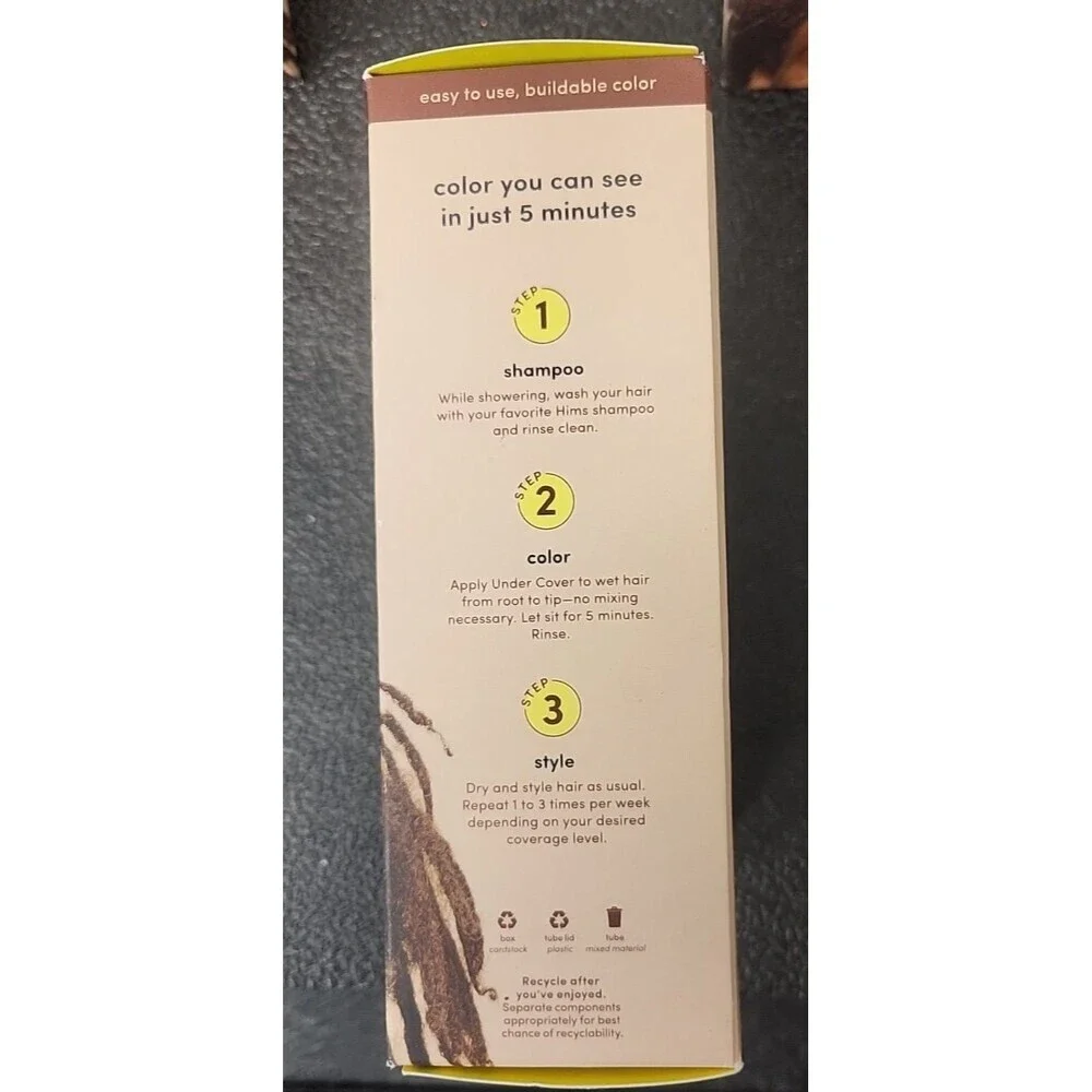 3 HIMS Under Cover Hair Color & Conditioner Medium Brown Color Blends Grays Dye - Picture 5 of 5